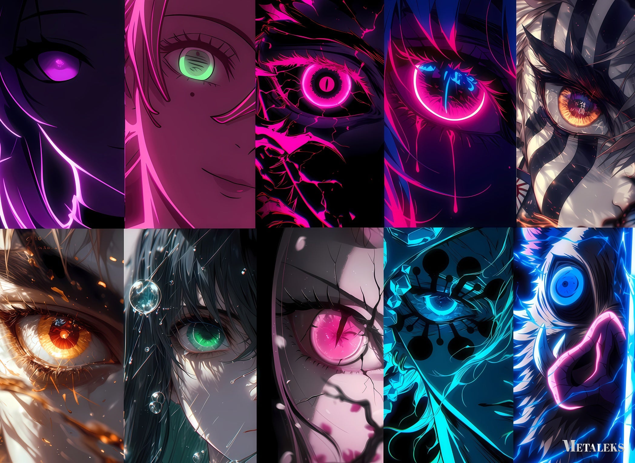Demon vs hashira eyes
