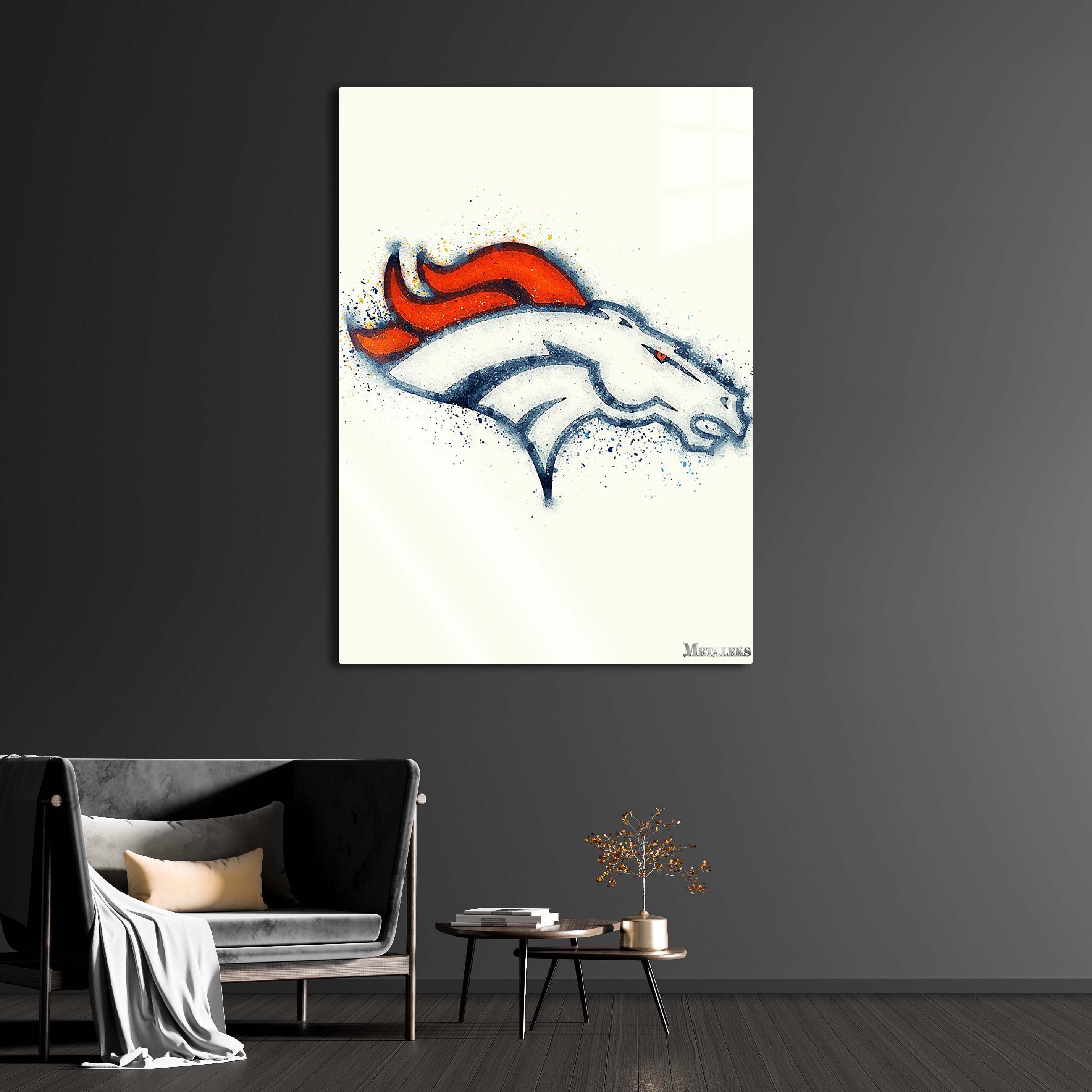 Denver Broncos Watercolor