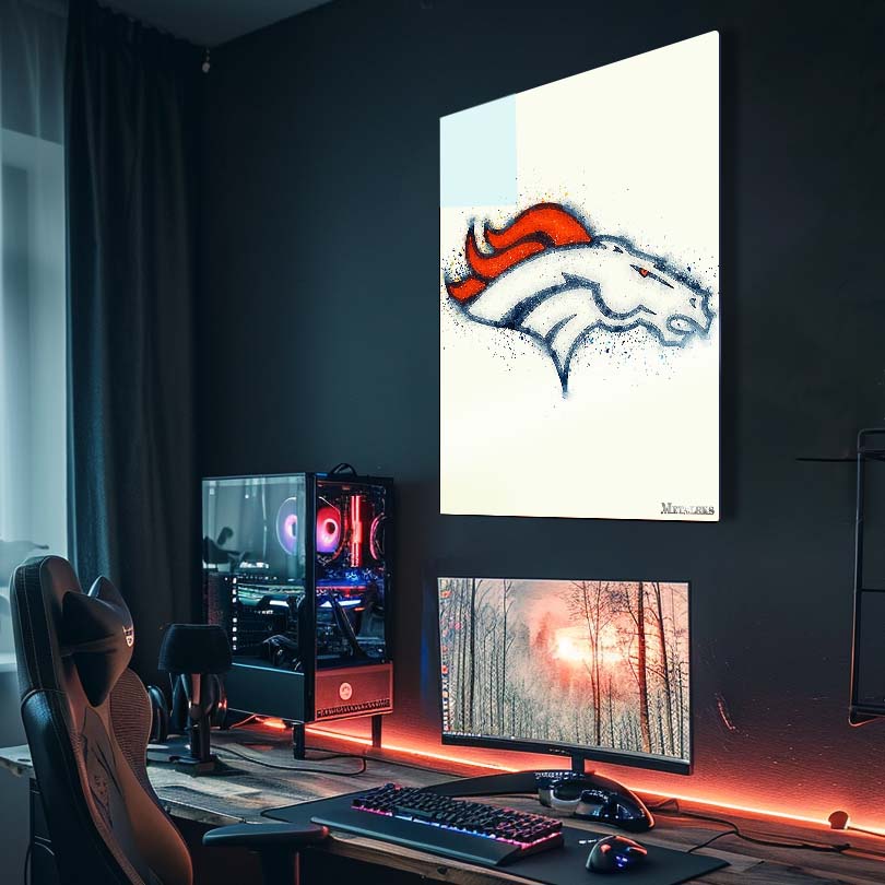 Denver Broncos Watercolor
