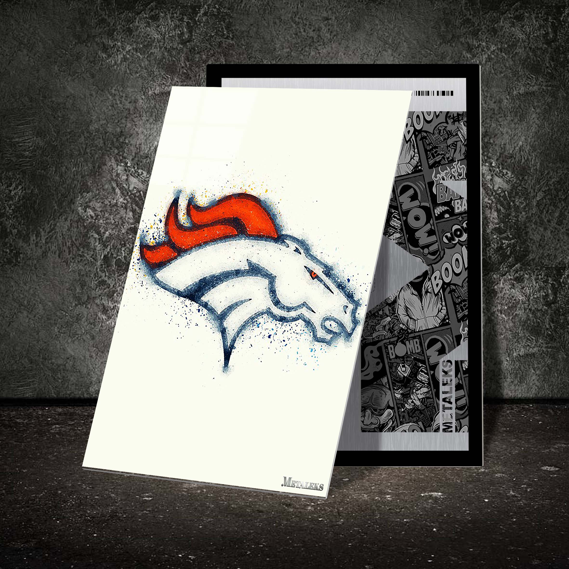Denver Broncos Watercolor