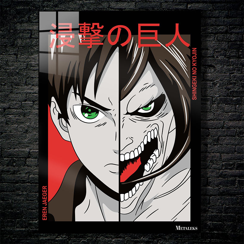 Eren Yeager Attack on Titan Poster - Epic Anime Wall Art Print  H0801-25