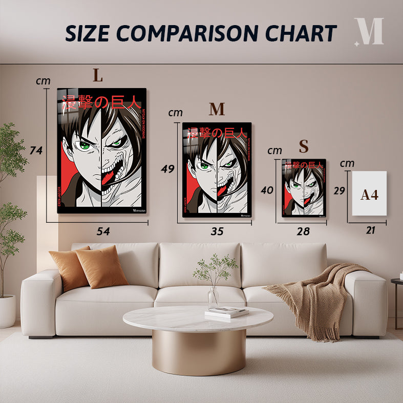 Eren Yeager Attack on Titan Poster - Epic Anime Wall Art Print  H0801-25