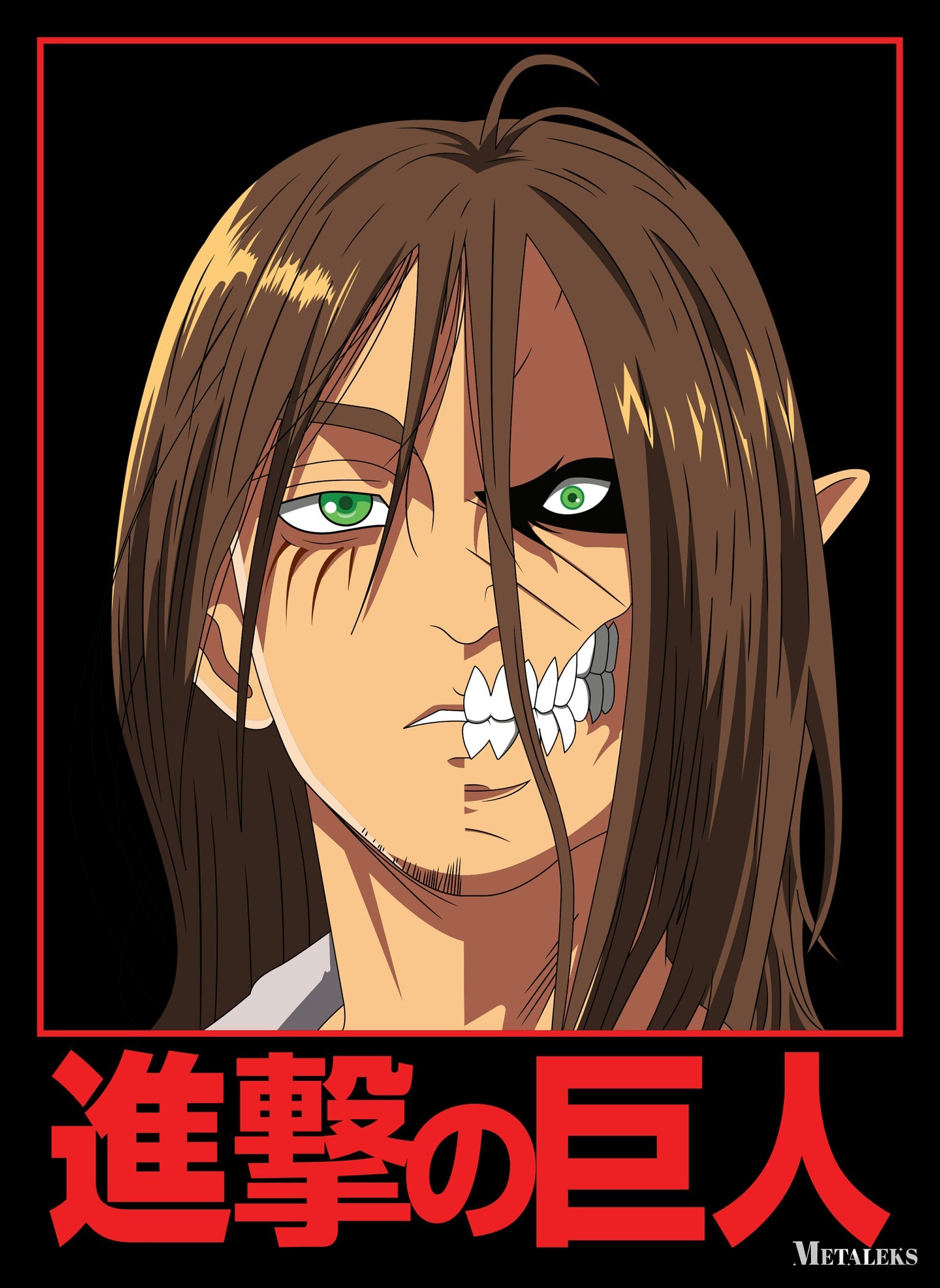 Eren Yeager Final Season Poster - Dark Anime Aesthetic Wall Print  H0801-25