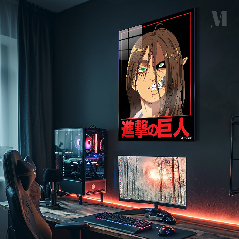 Eren Yeager Final Season Poster - Dark Anime Aesthetic Wall Print  H0801-25