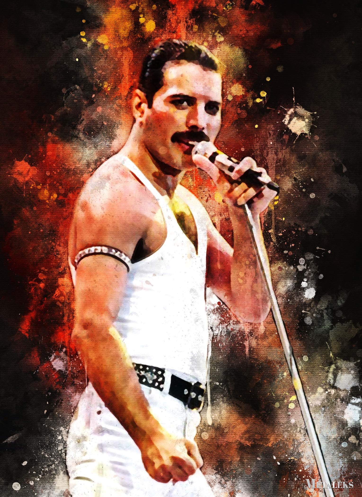 Freddie Mercury Watercolor