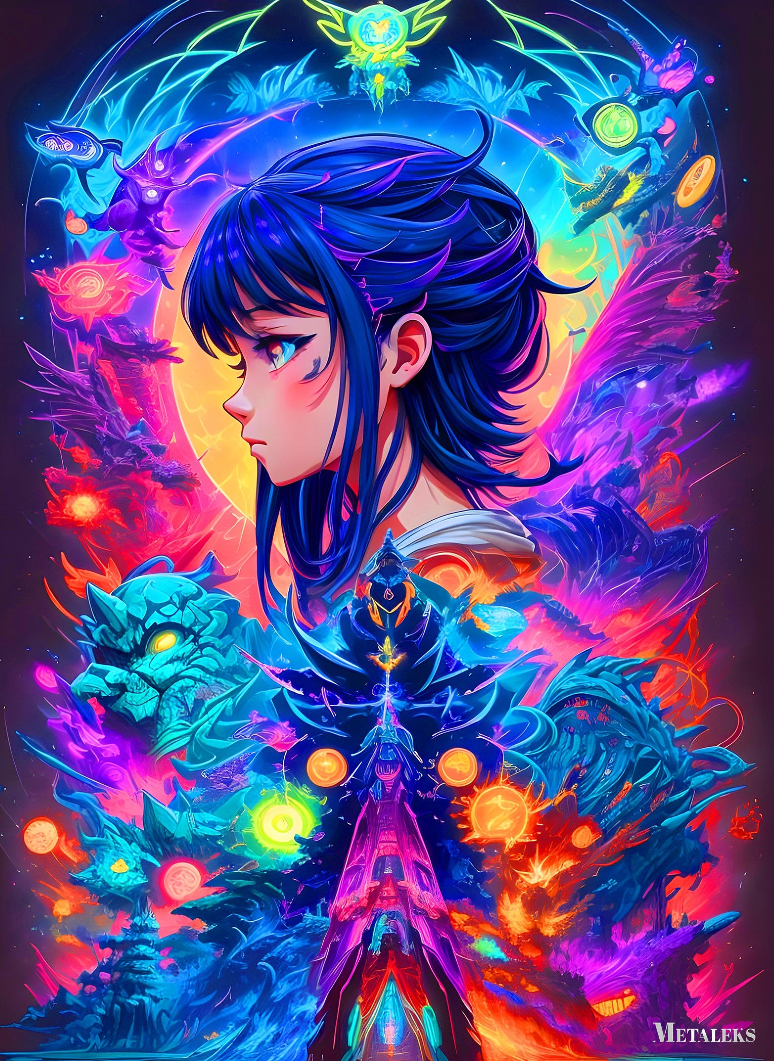 Ghost In The Shell Neon Art 2