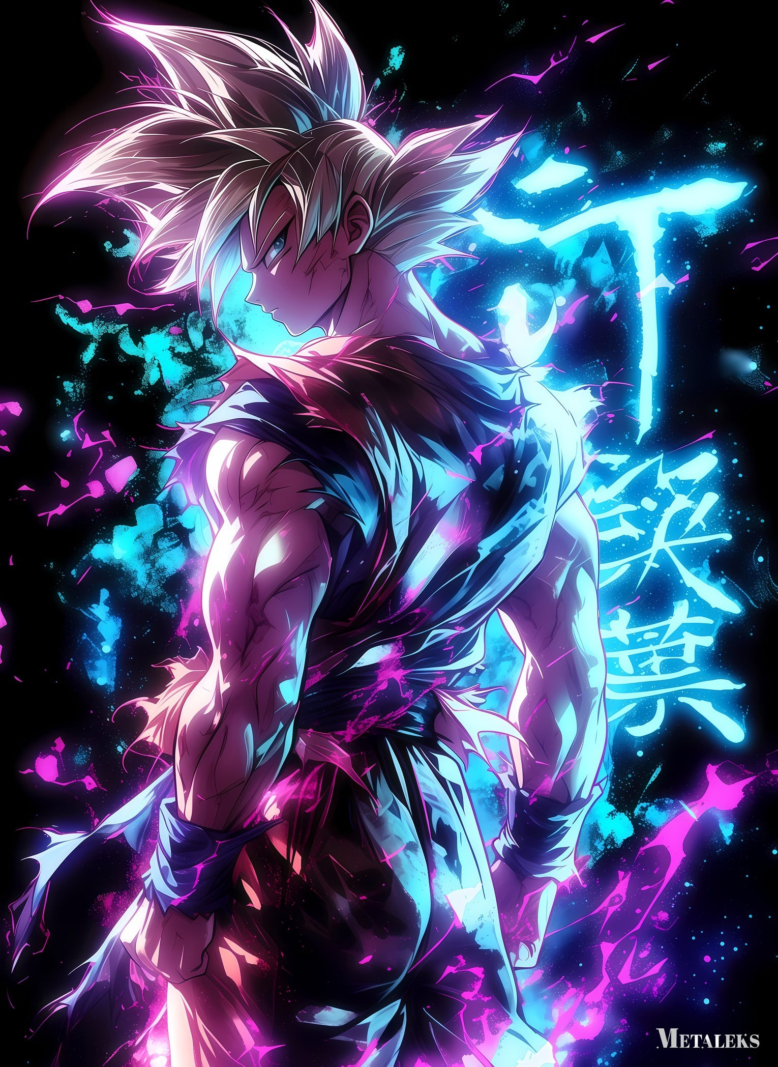 Goku Neon Color Effect   Dragon Ball Z