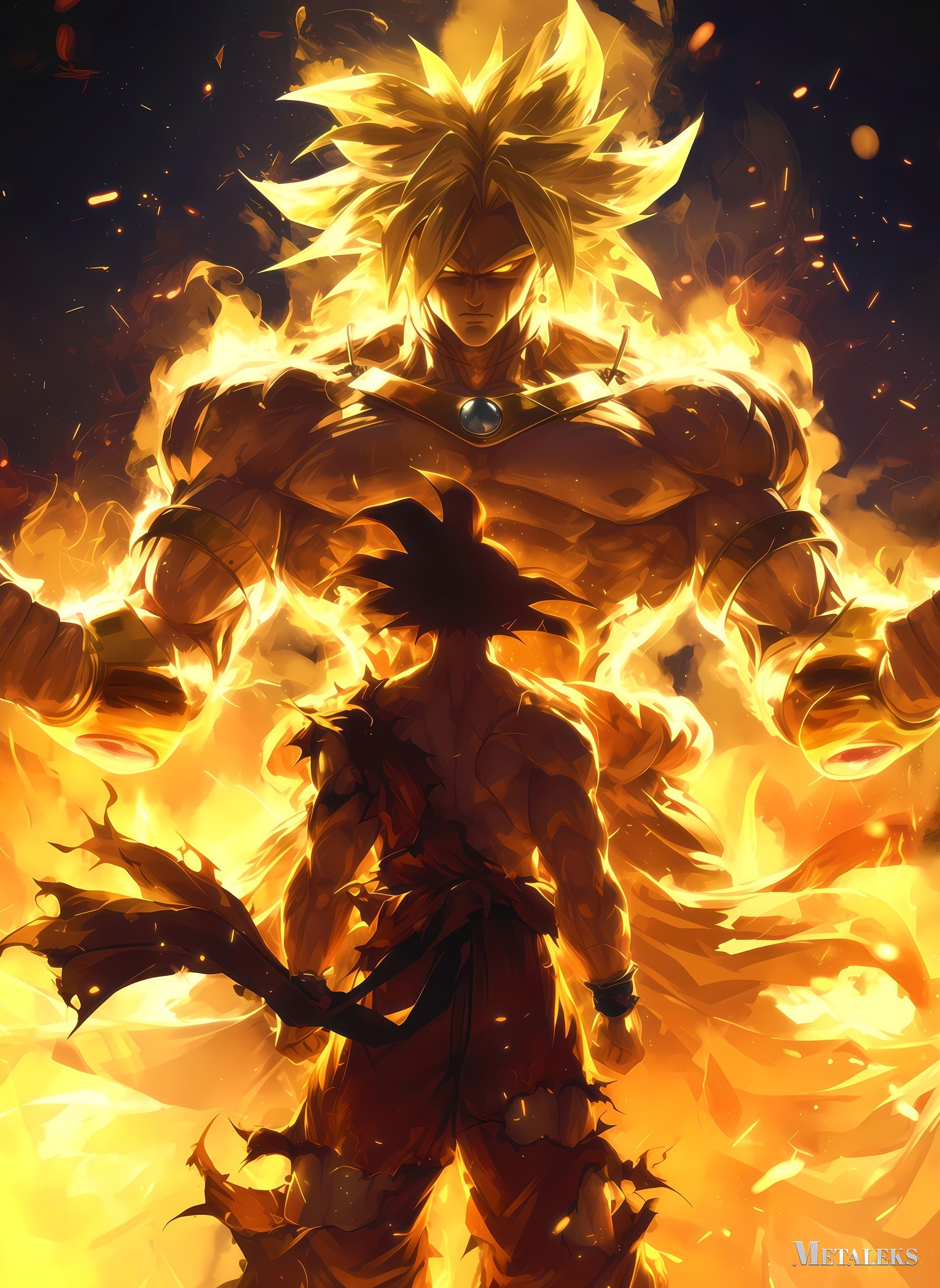 Goku vs Broly art