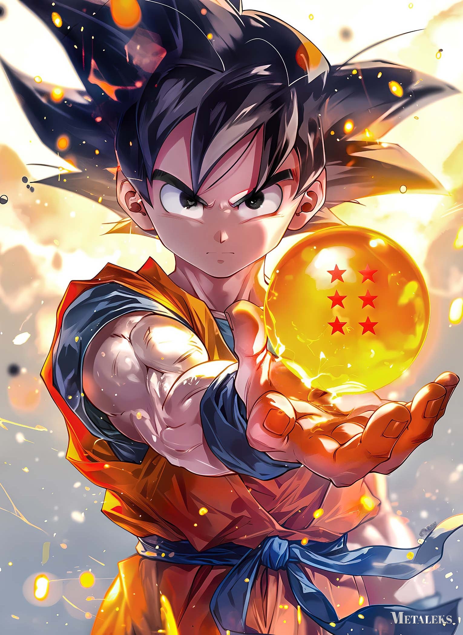 Goku with the dragon ball