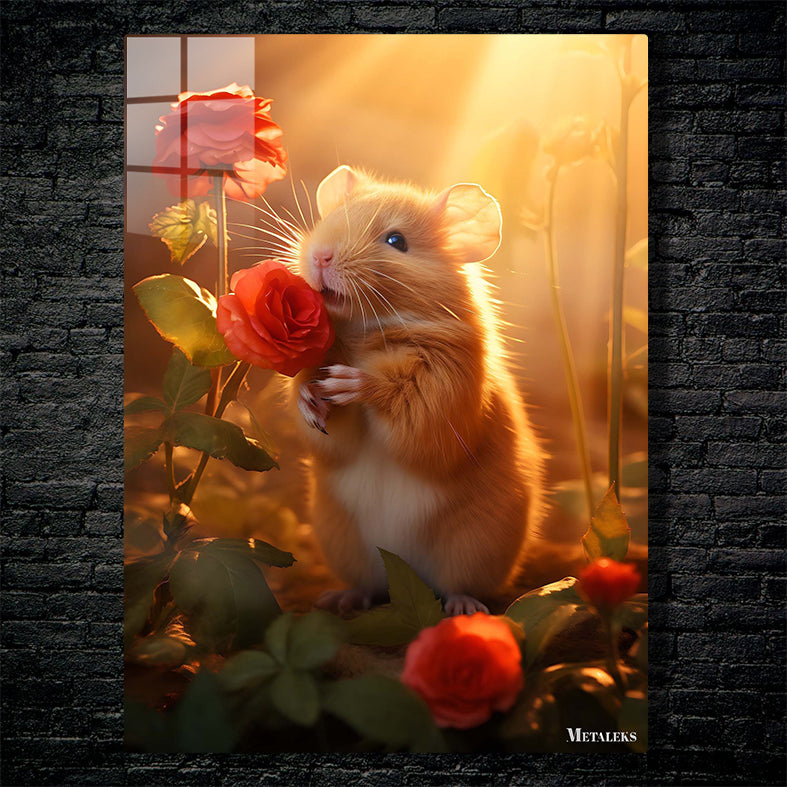 Hamster in Roses