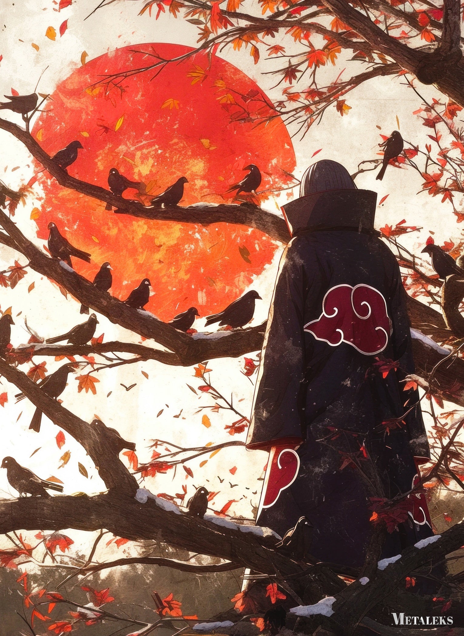 Itachi red moon art