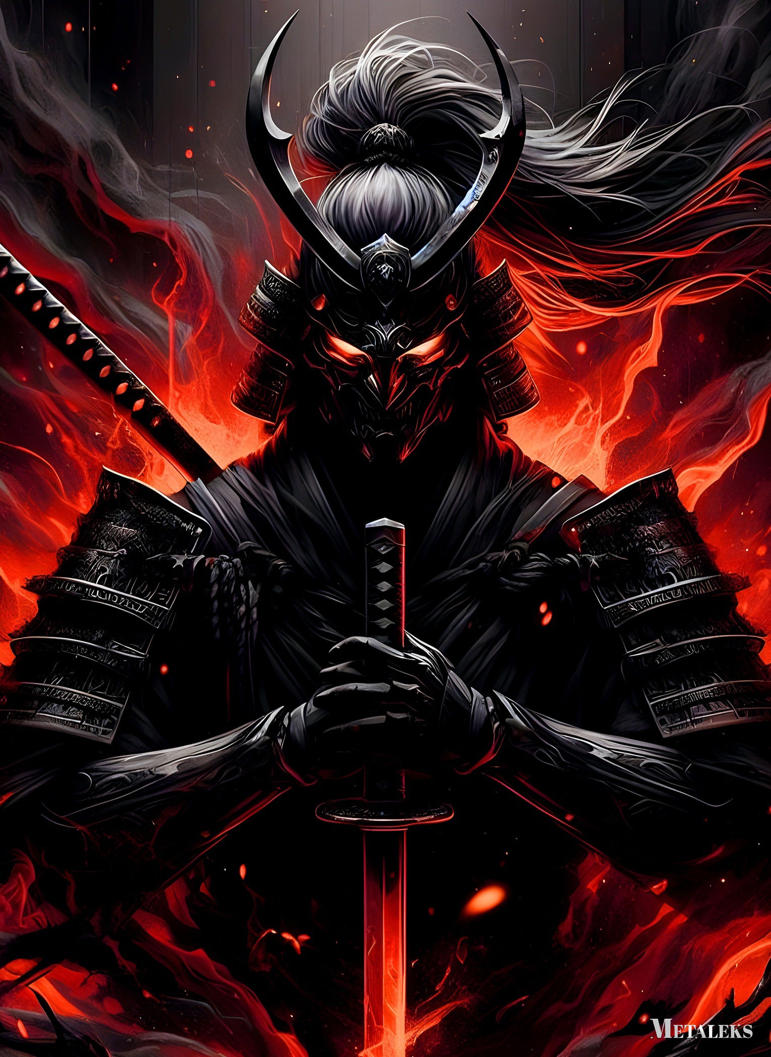 Japanese samurai Ilustration art