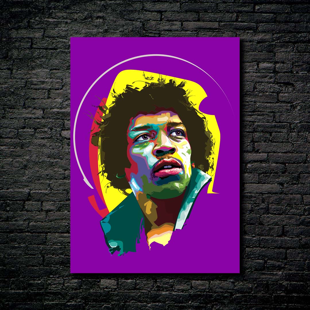 Jimi Hendrix Blues Man Pop Art