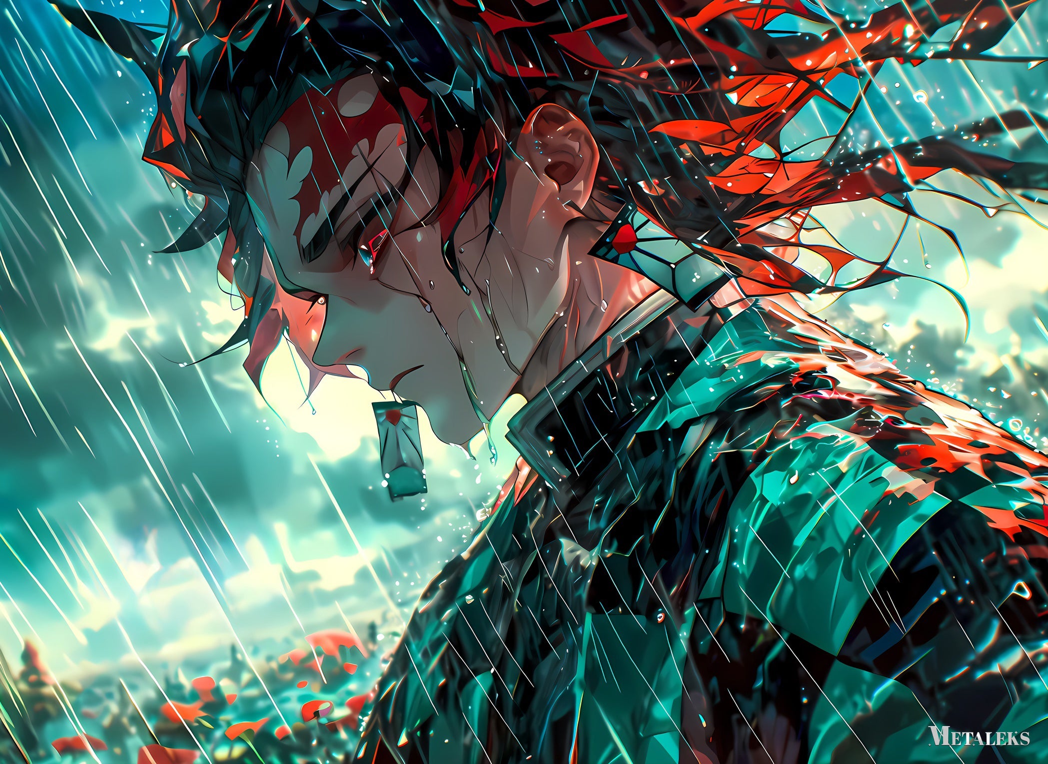 Kamado Tanjiro Dramatic Rain