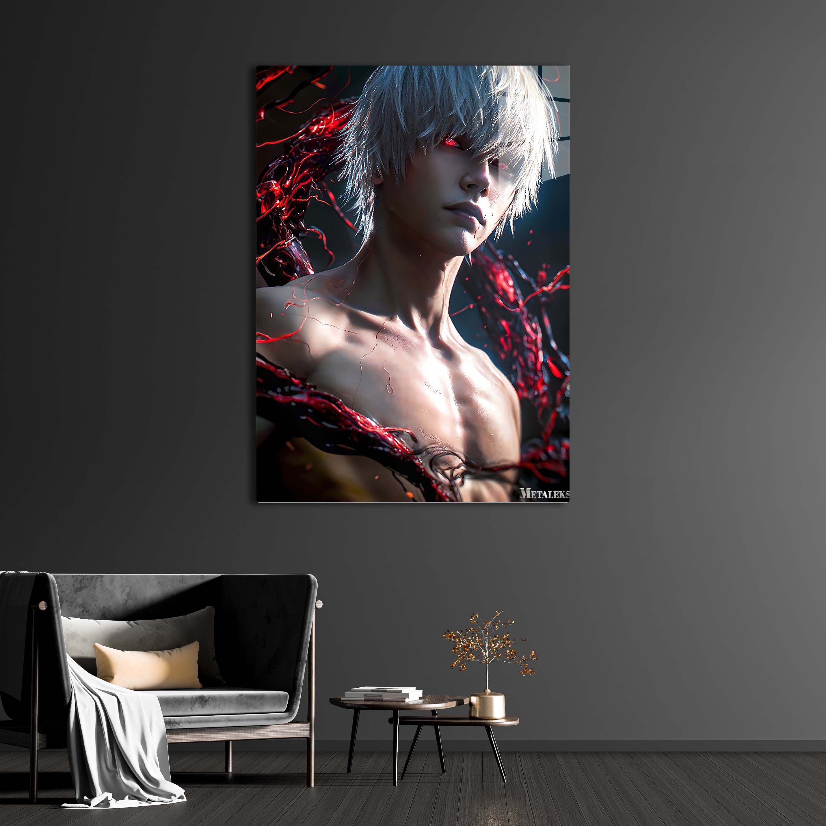 Kaneki Ken Bare Chest Portrait