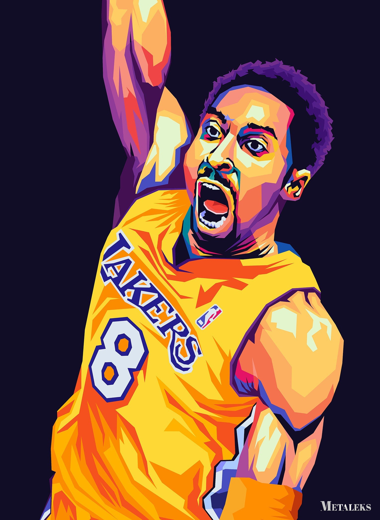 Kobe Braynt in wpap pop art