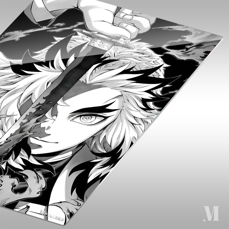 Kyojuro Rengoku black and white