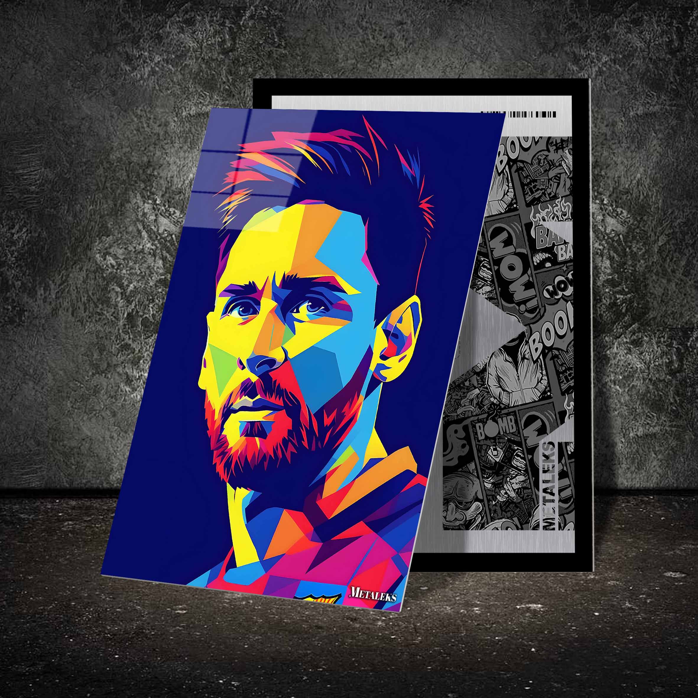 L Messi Pop Art-designed by @Owl design