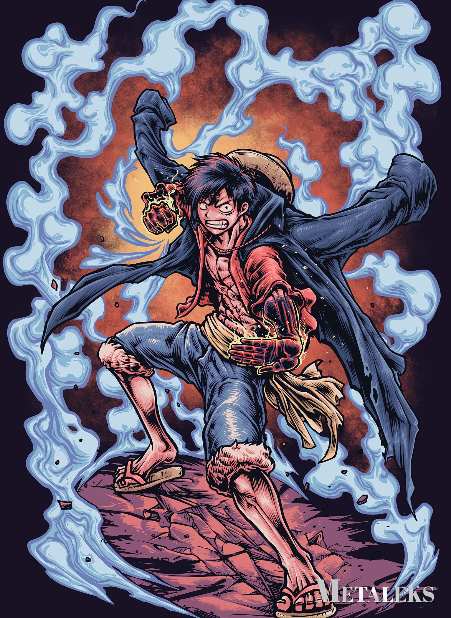 LUFFY ONIGASHIMA- ARTWORK BY heryana_art