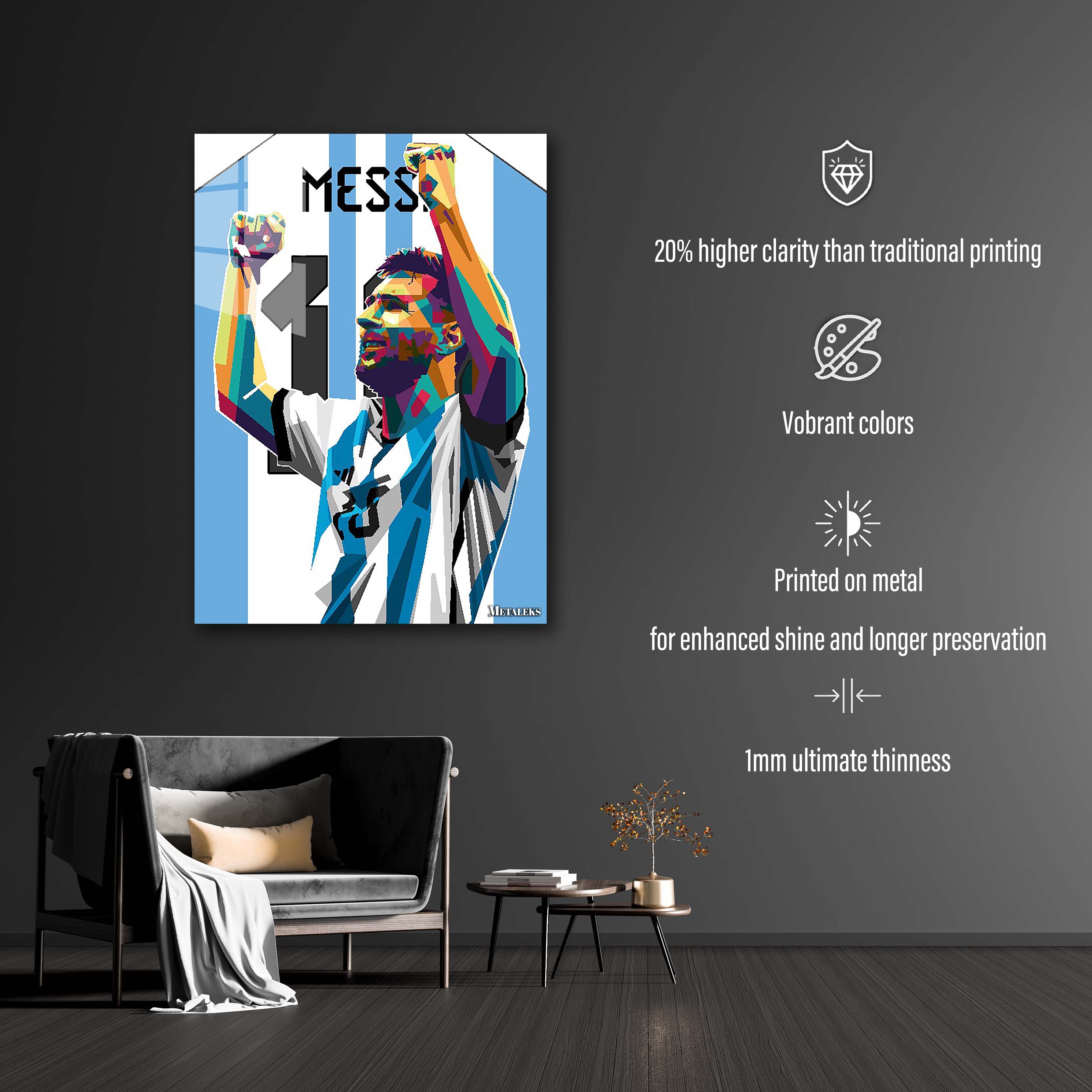 Leo Messi The Legend Pop Art WPAP Style