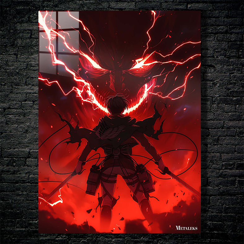 Levi Lightning Red  Atack On Titan