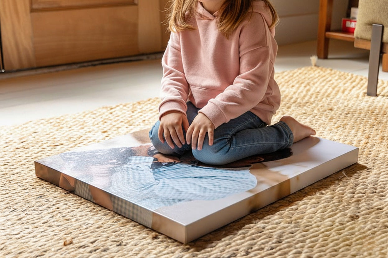 High-quality custom canvas print on reinforced wooden frame, long-lasting home decor.