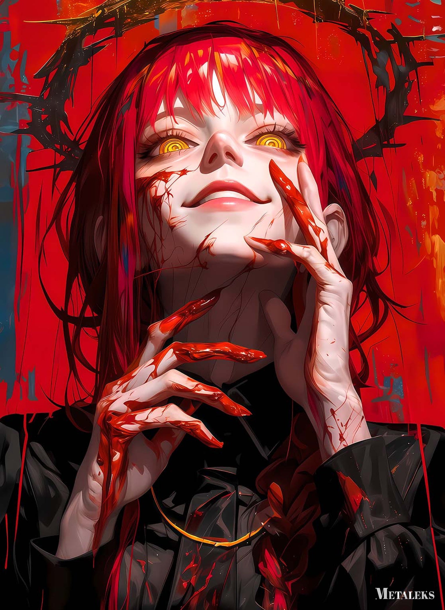 Makima Red Portrait