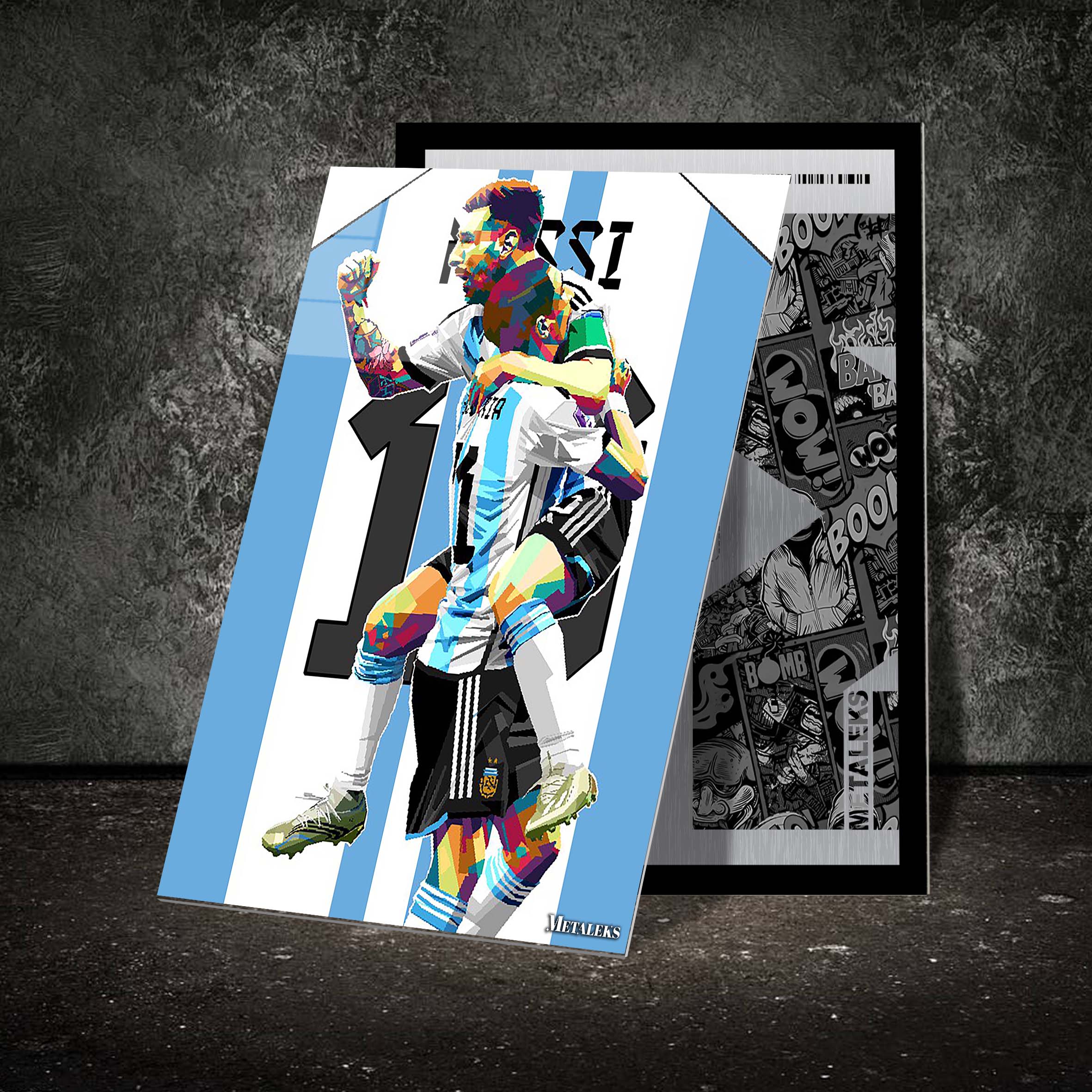 Messi Goal Pop Art WPAP Style