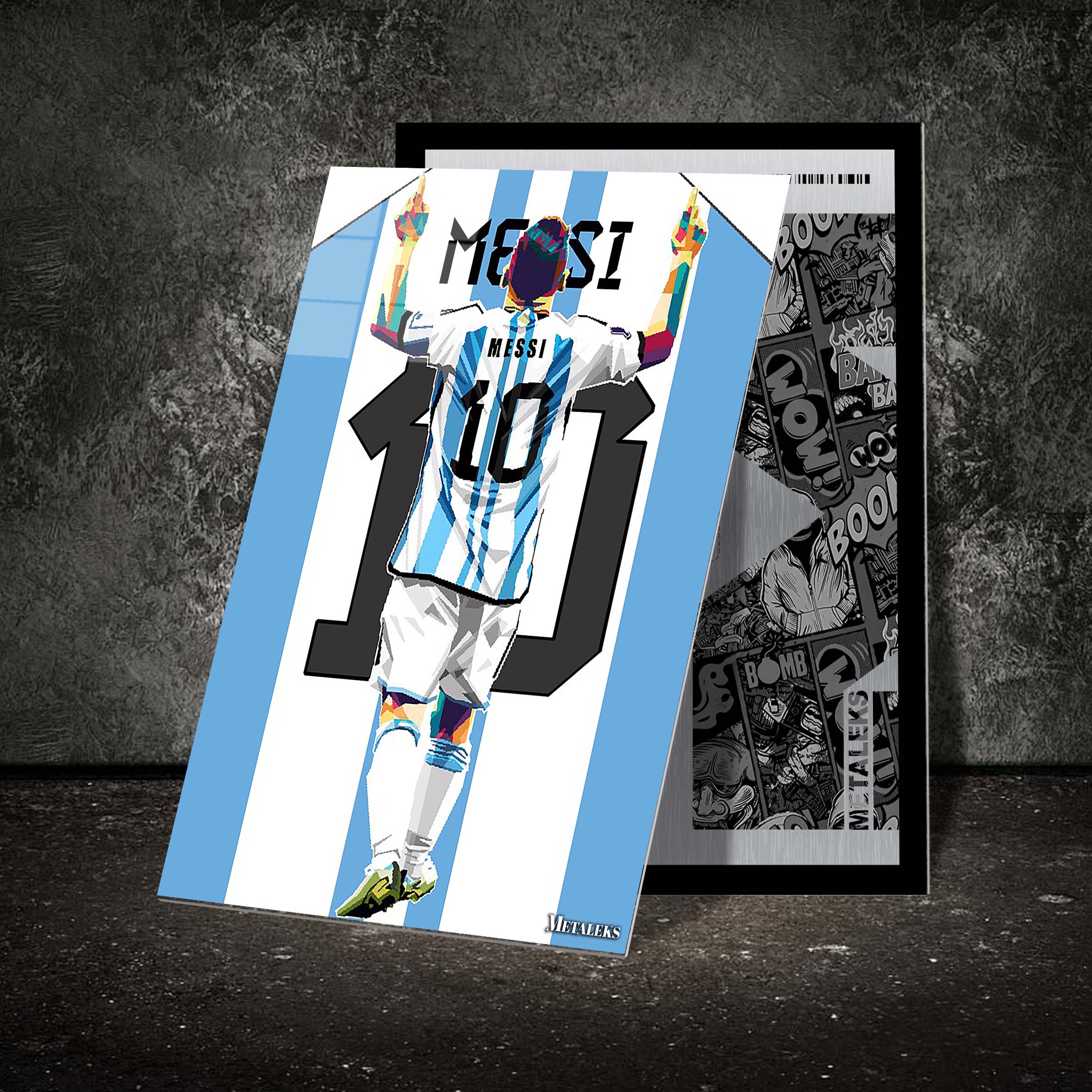 Messi God Pop Art WPAP Style