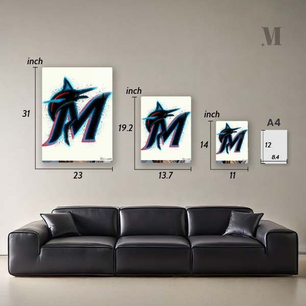 Miami Marlins Watercolor