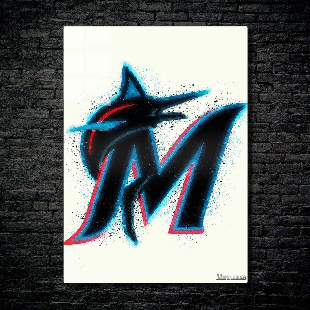 Miami Marlins Watercolor