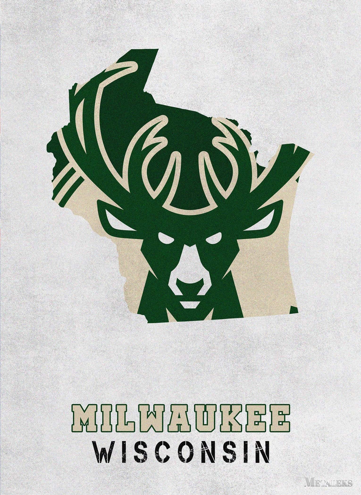 Milwaukee Bucks Milwaukee Wisconsin State Map