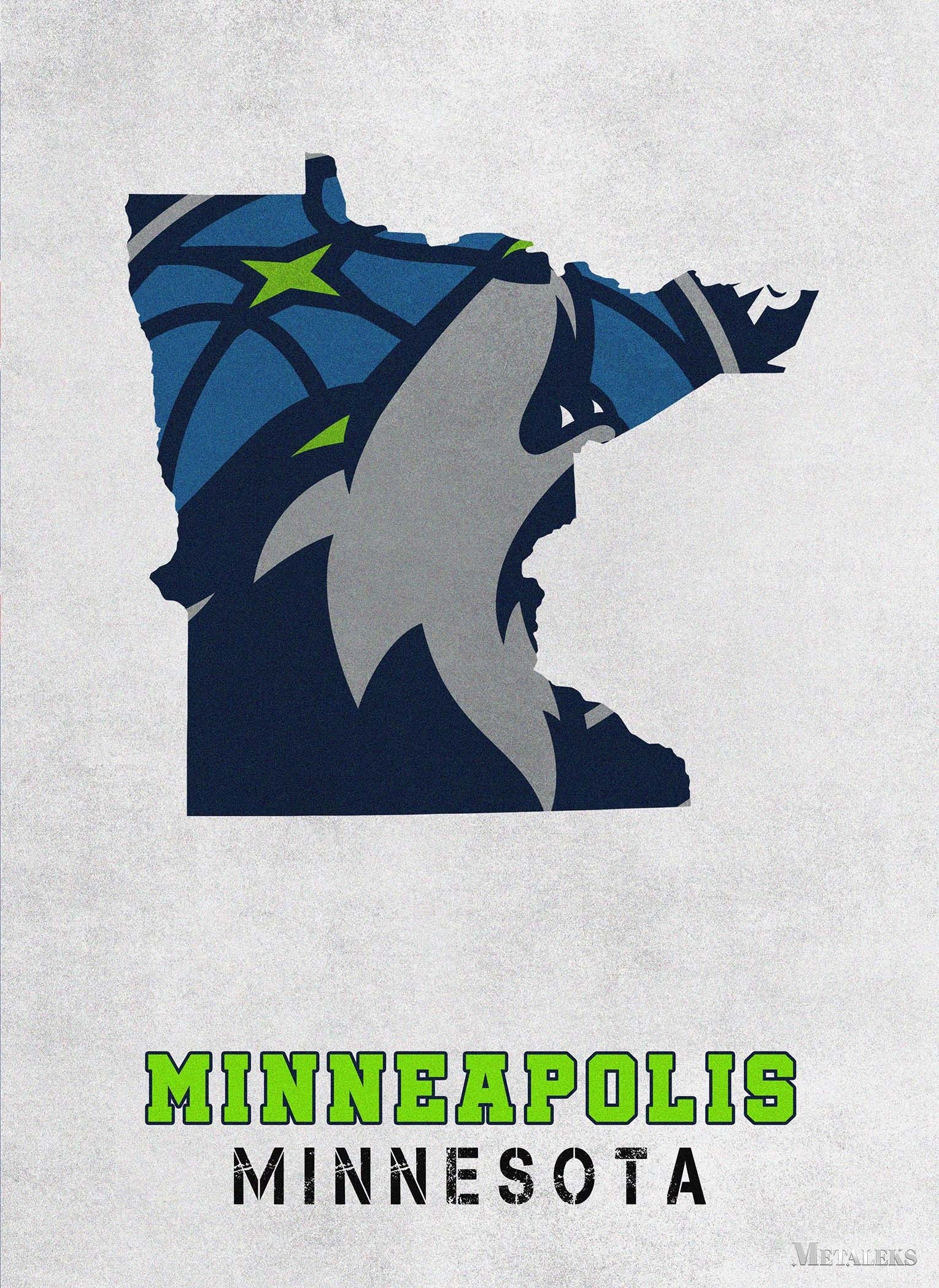 Minnesota Timberwolves Minneapolis Minnesota State Map