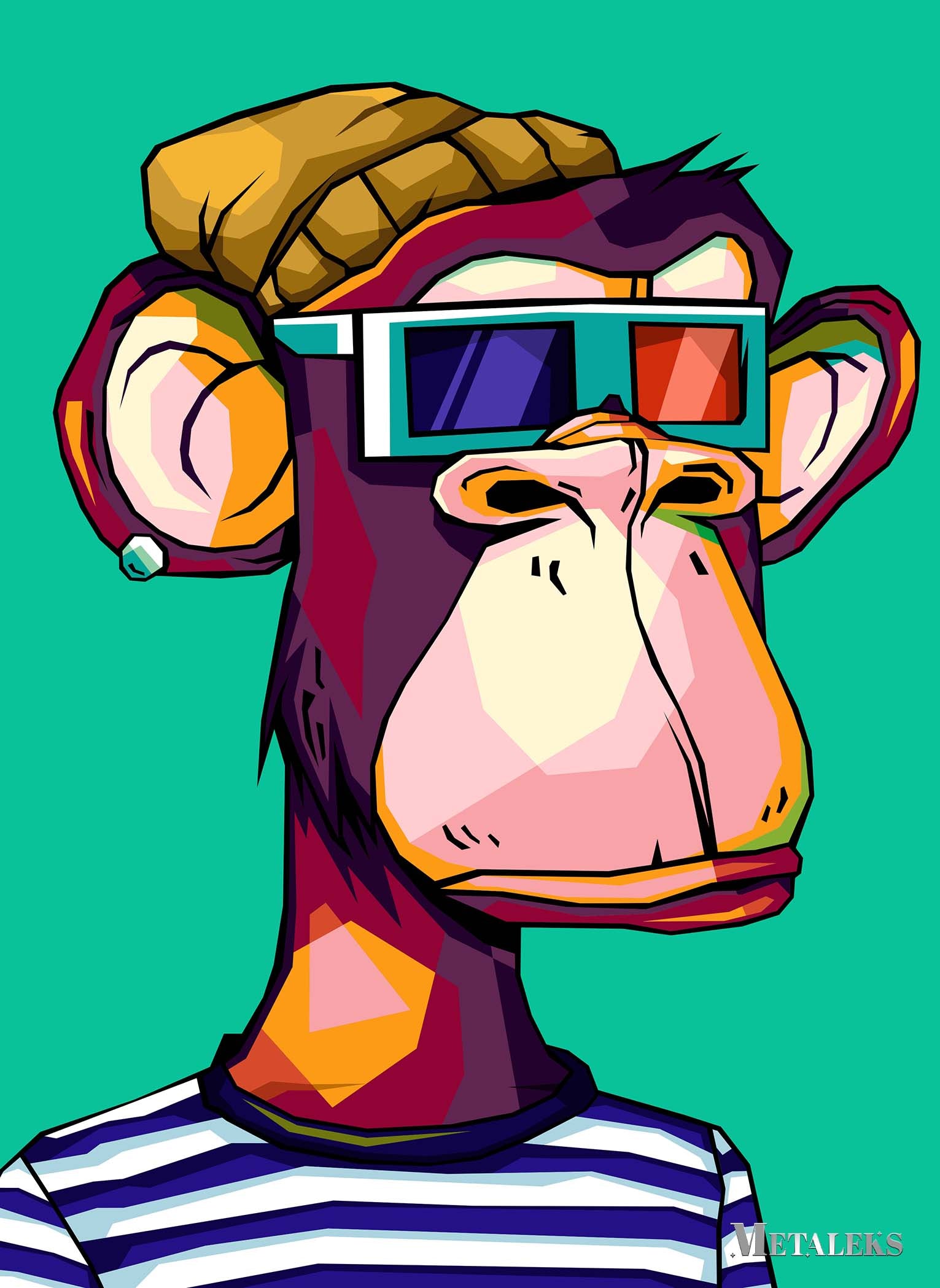 Monkey Bored Apes wpap pop art