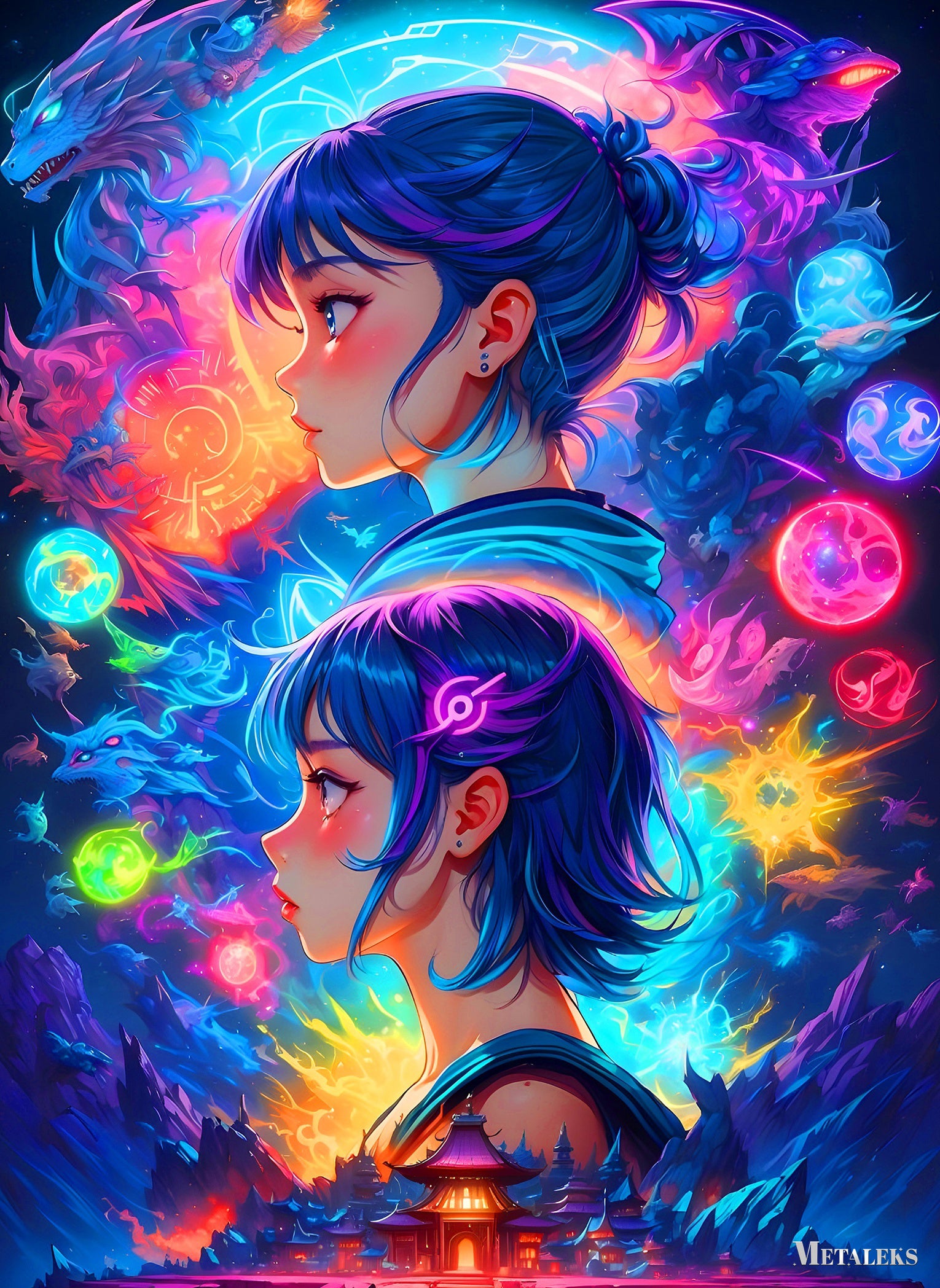 Motoko Kusanagi Neon Ghost In The Shell