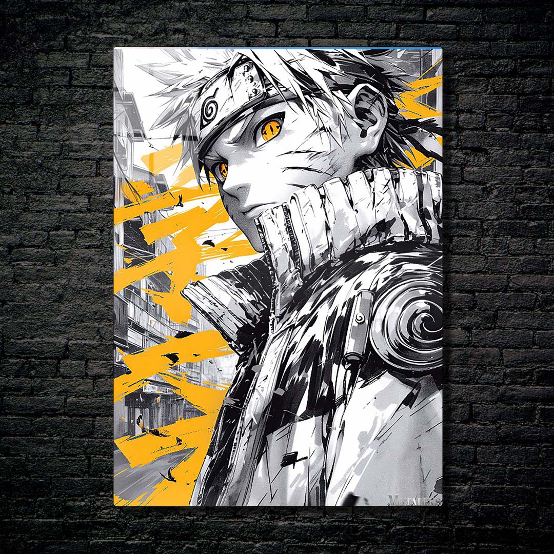 Naruto Poster Black and White