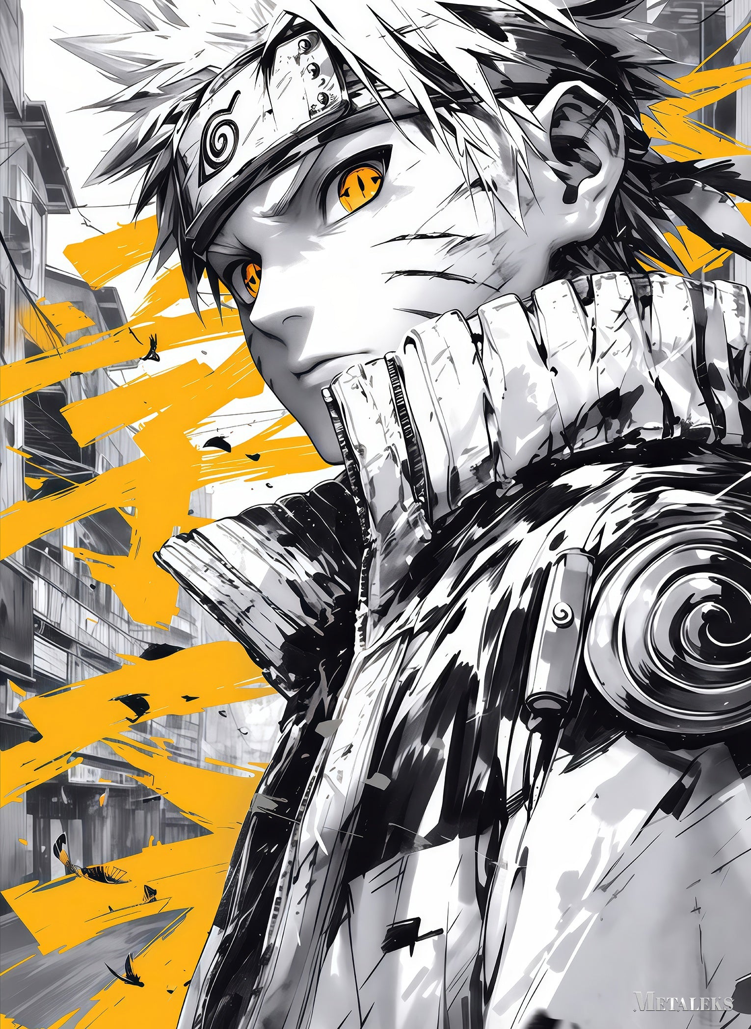 Naruto Poster Black and White