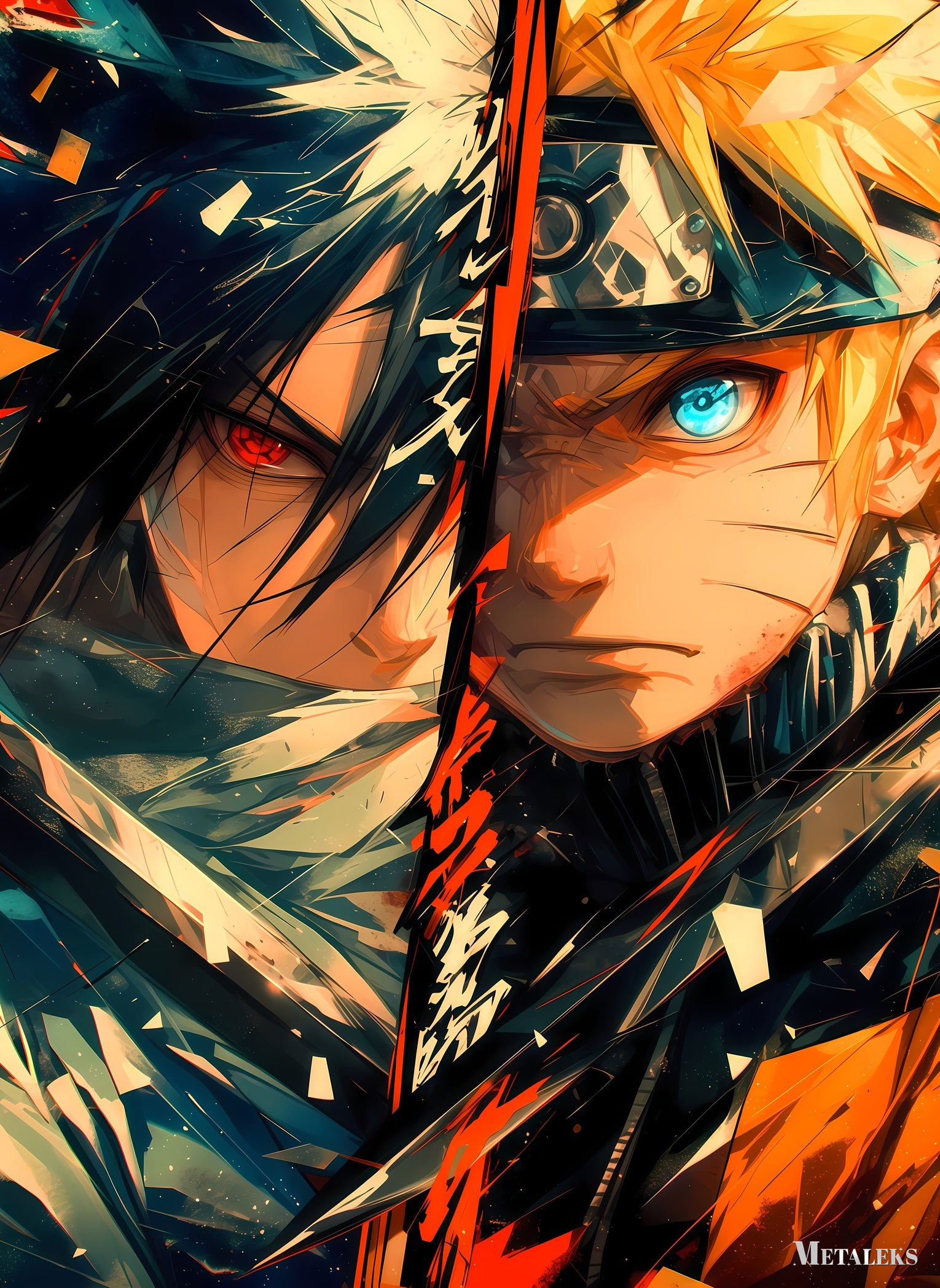 Naruto vs Sasuke poster art