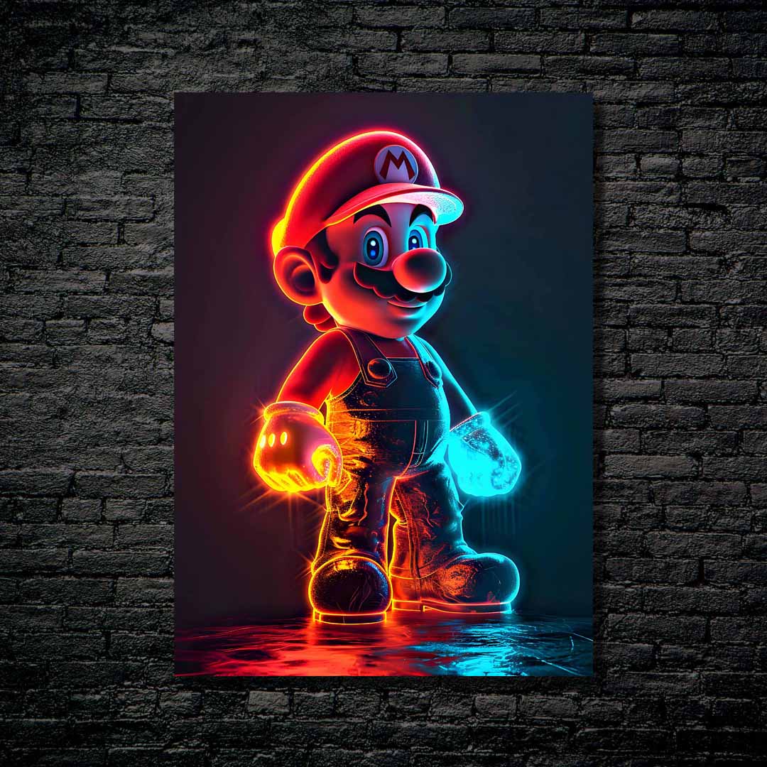 Neon Super mario