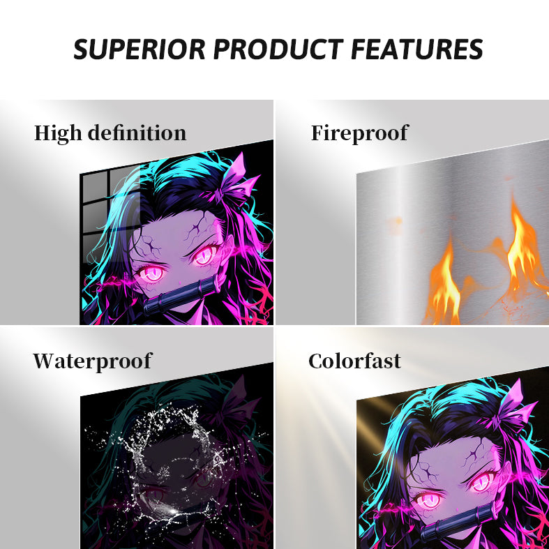 Neon Collor Nezuko Kamado - Anime Demon Slayer