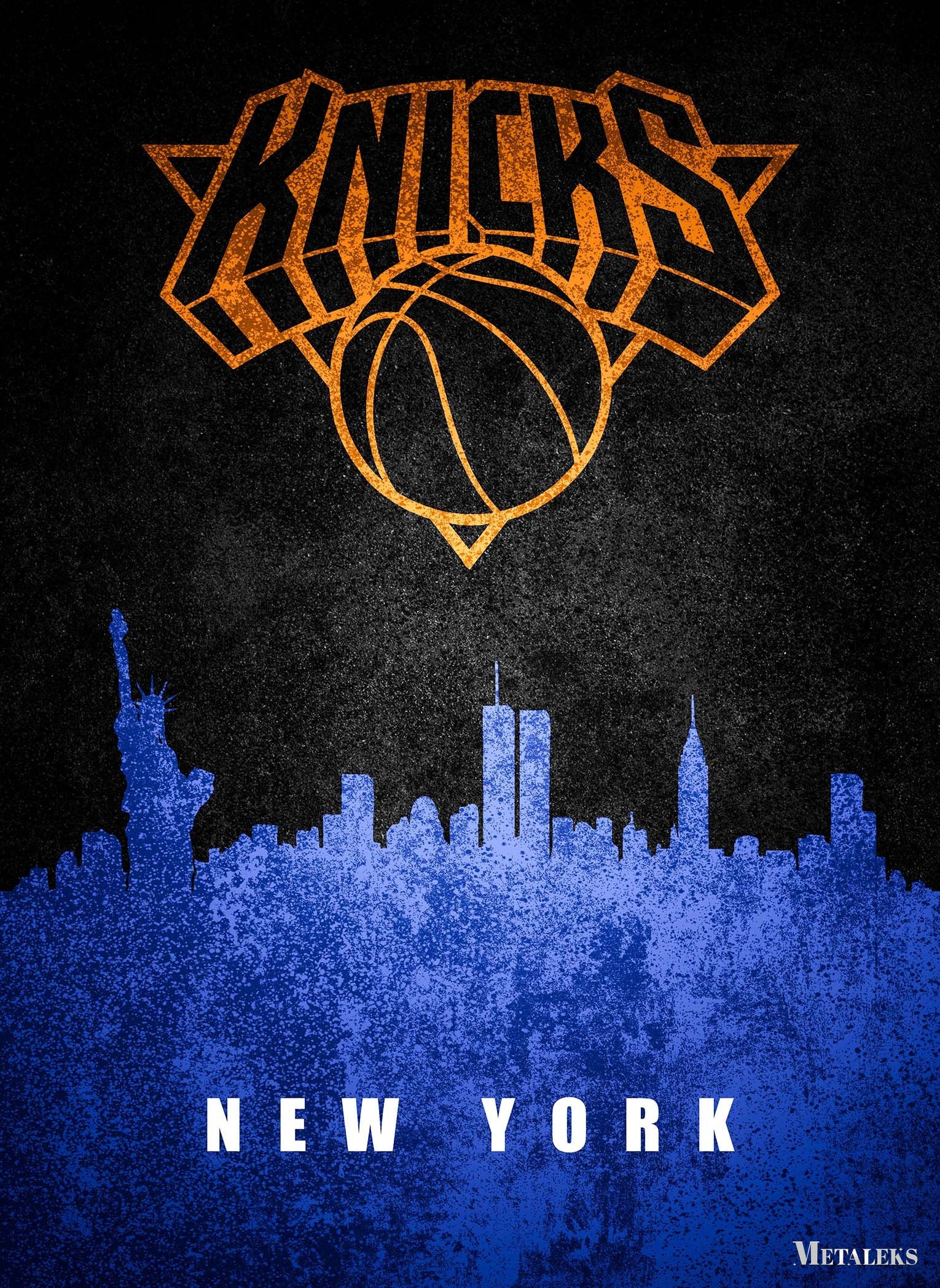 New York Knicks Manhattan New York State Map