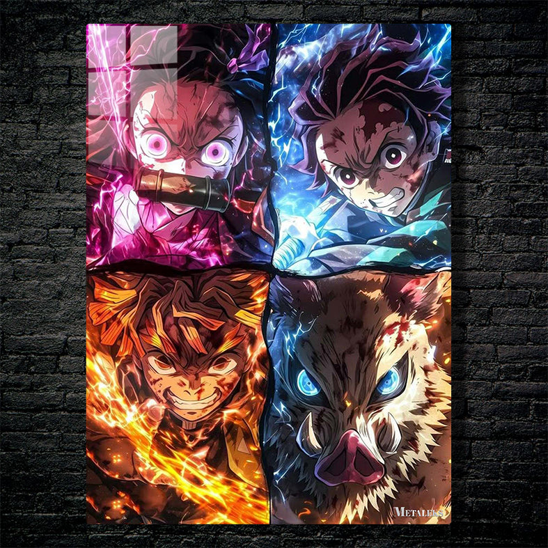 Nezuko Kamado Tanjiro Kamado Zenitsu Agatsuma Inosuke Hashibira Demon Slayer D0726-25
