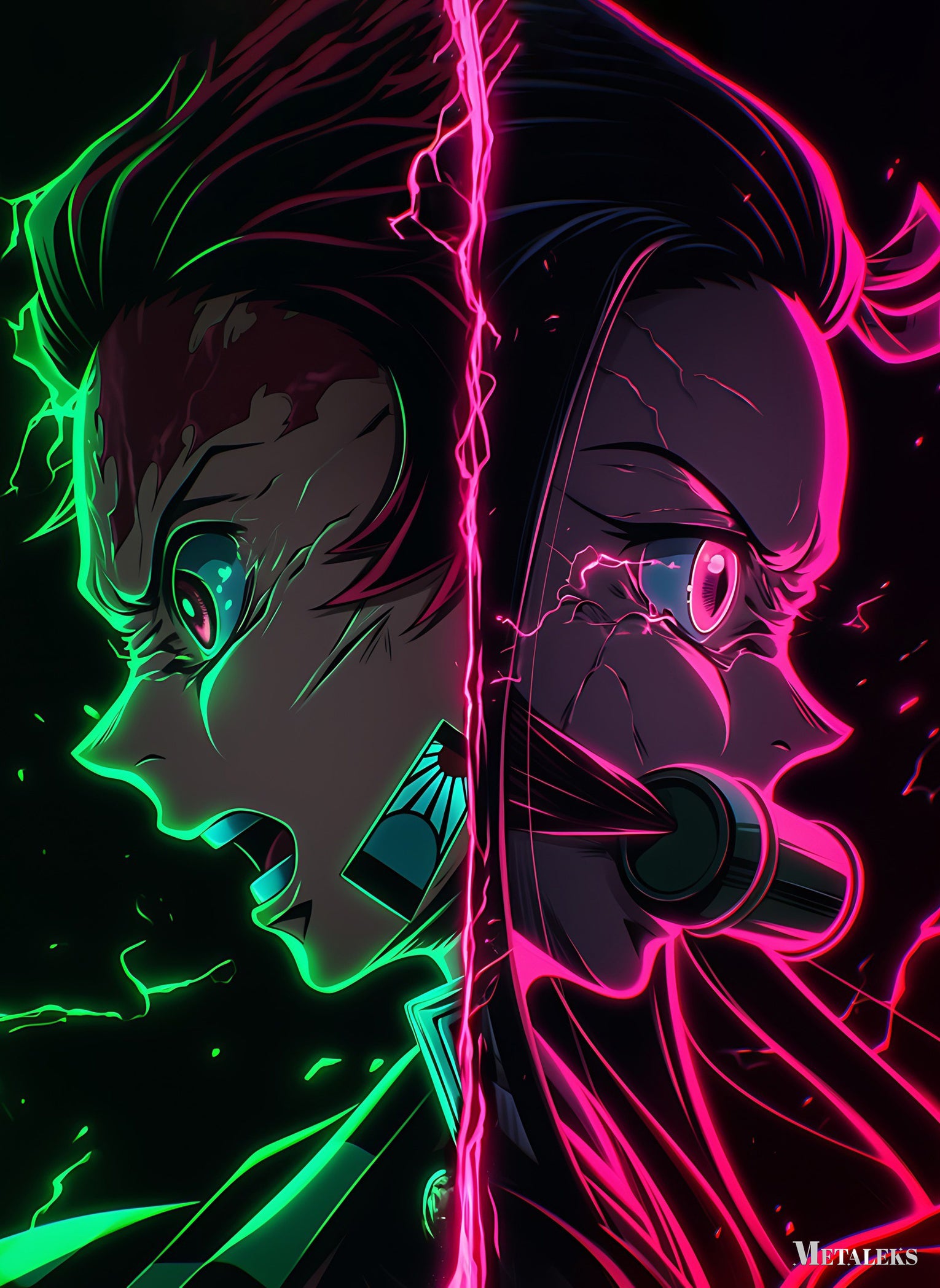 Nezuko Tanjiro neon H0729-25