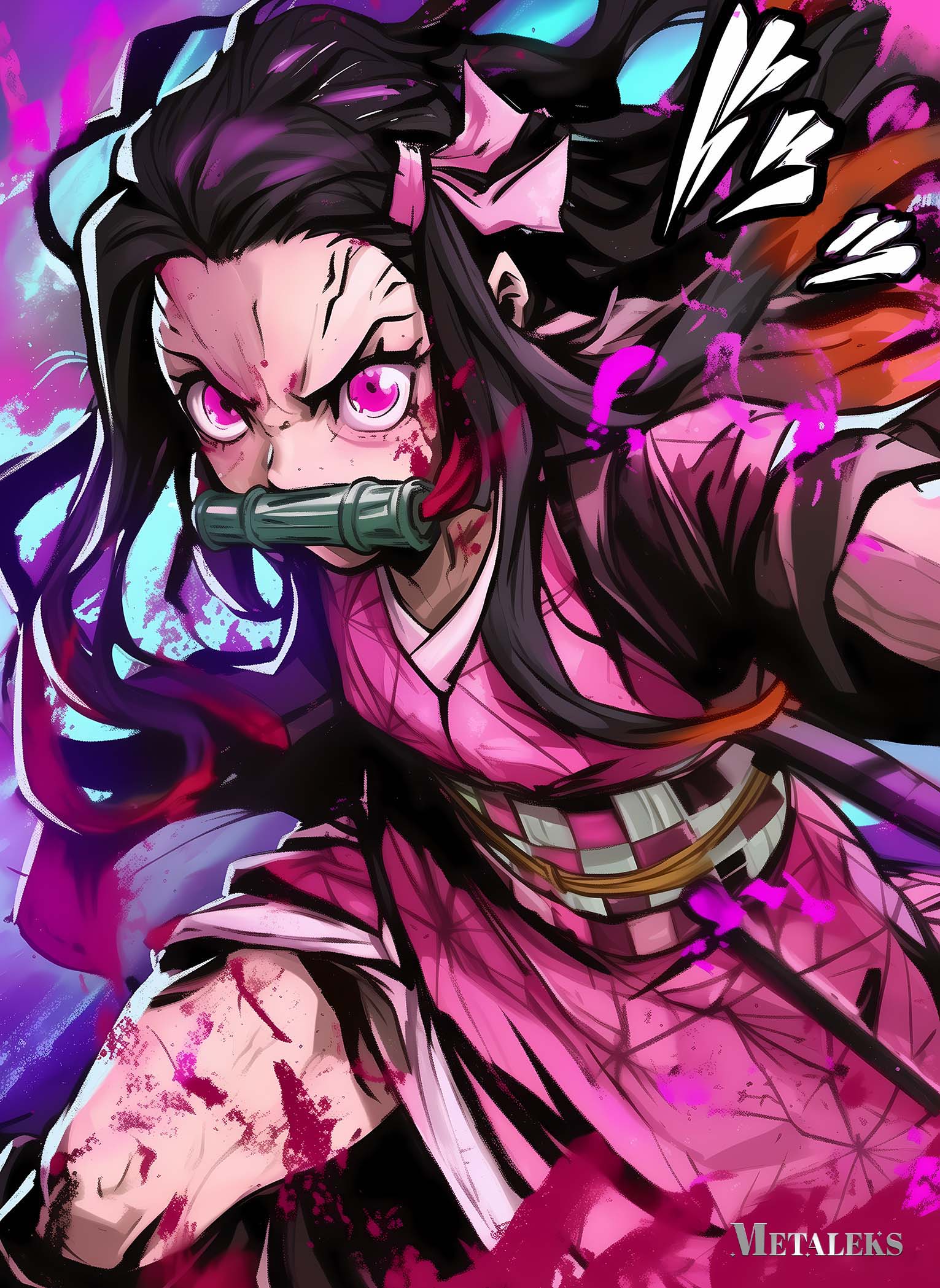 Nezuko's Fiery Bloom