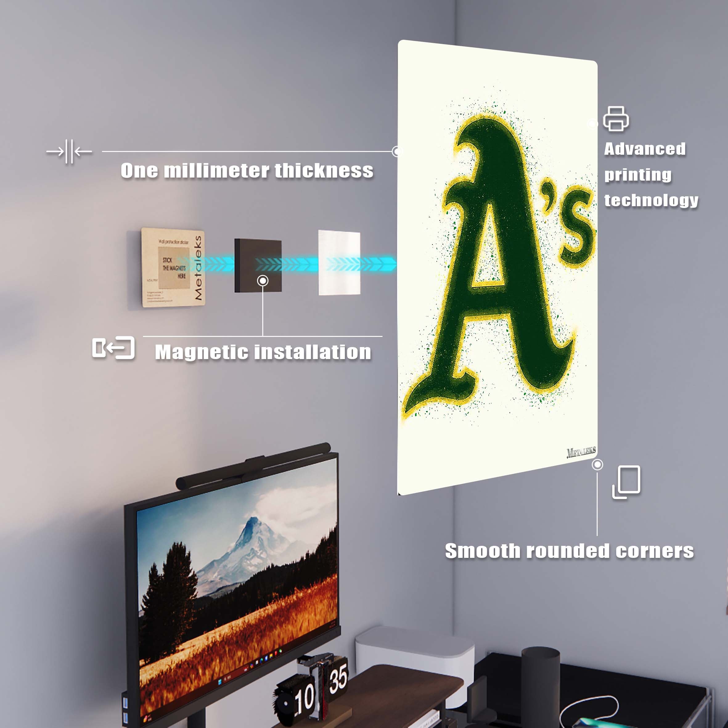 Oakland Athletics Watercolor