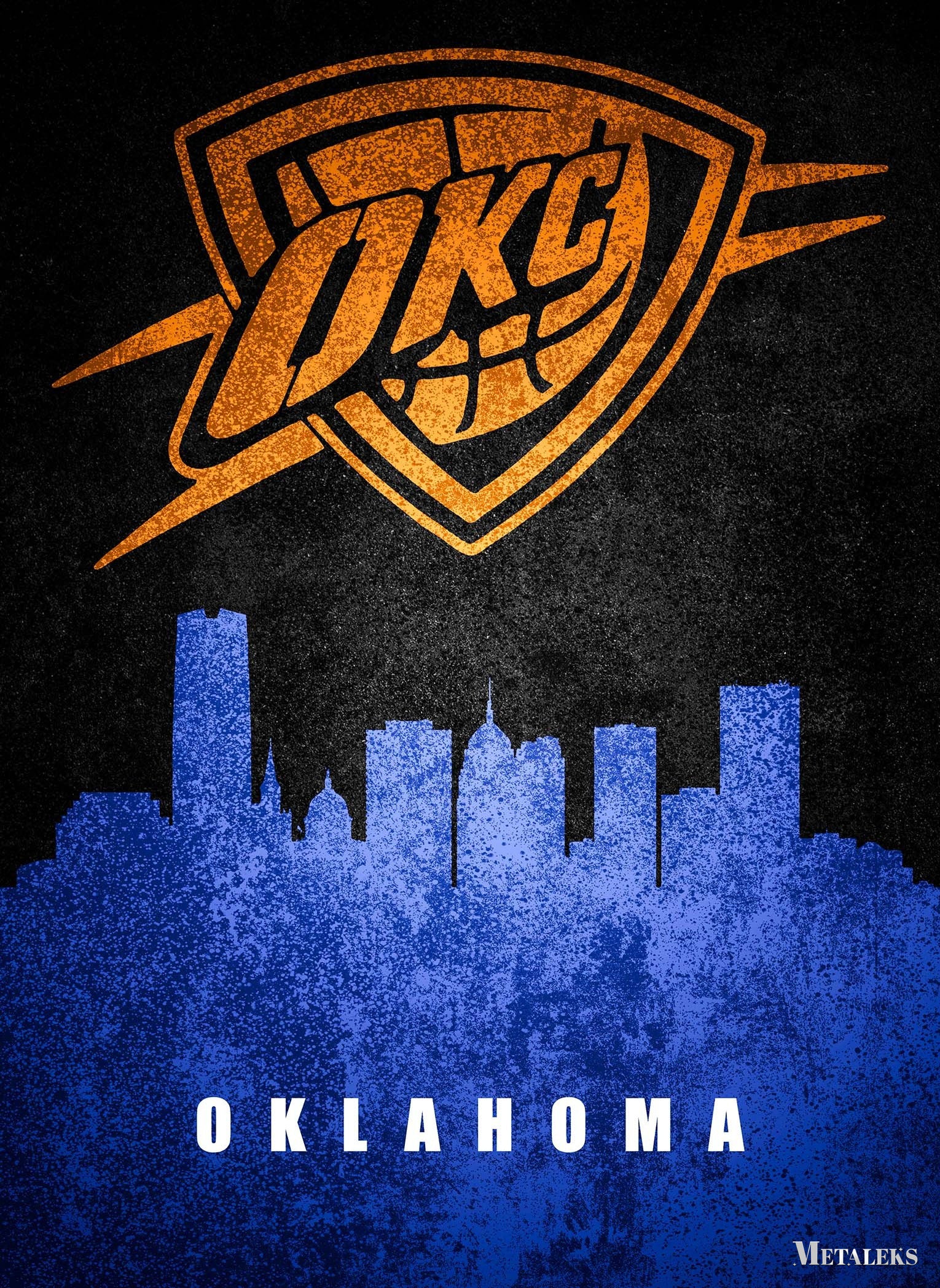 Oklahoma City Thunder Oklahoma City Oklahoma State Map