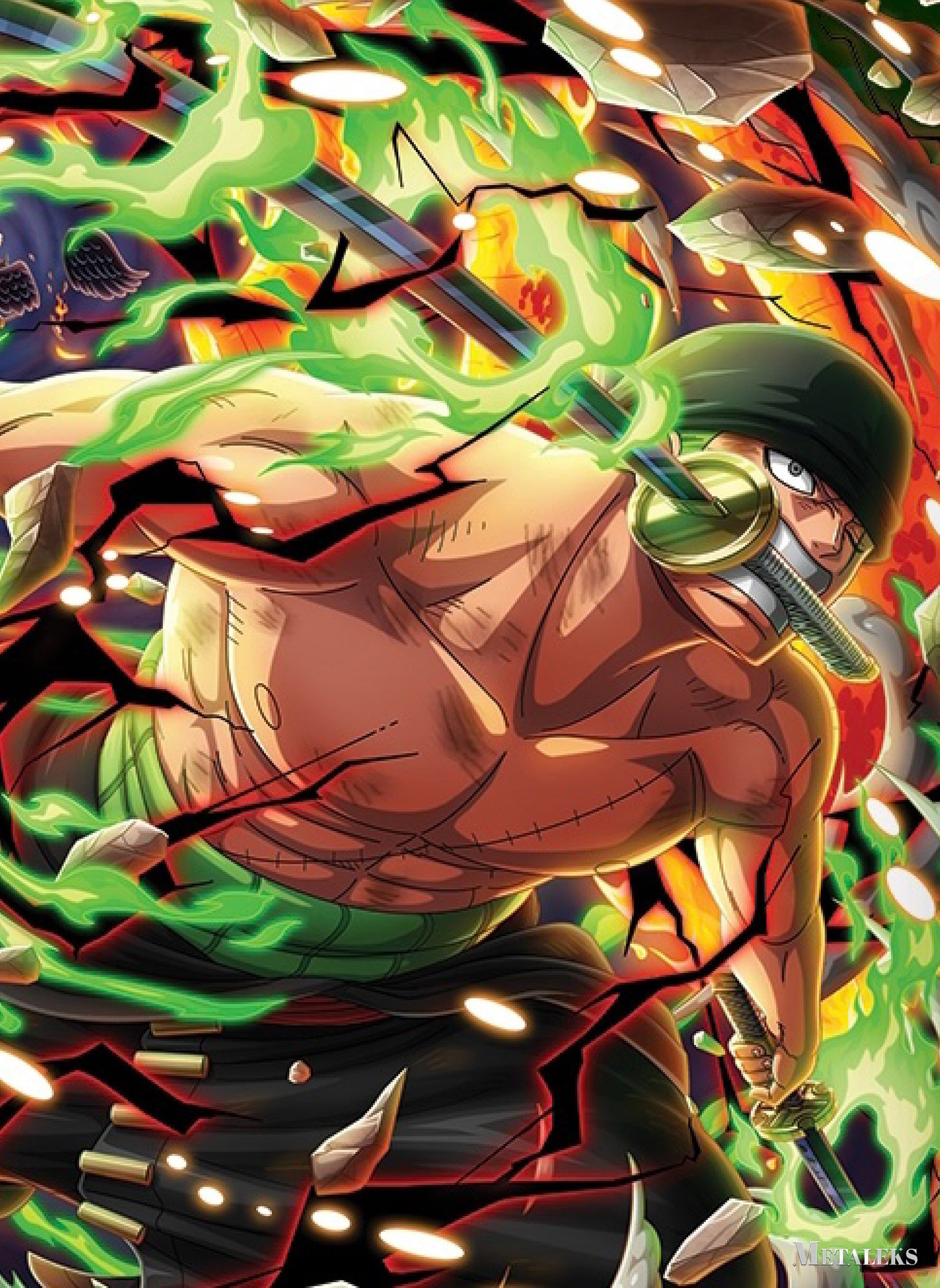 One Piece Zoro Power Art