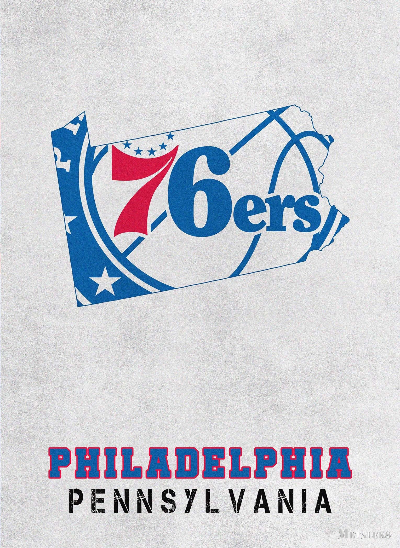 Philadelphia 76ers Philadelphia Pennsylvania State Map