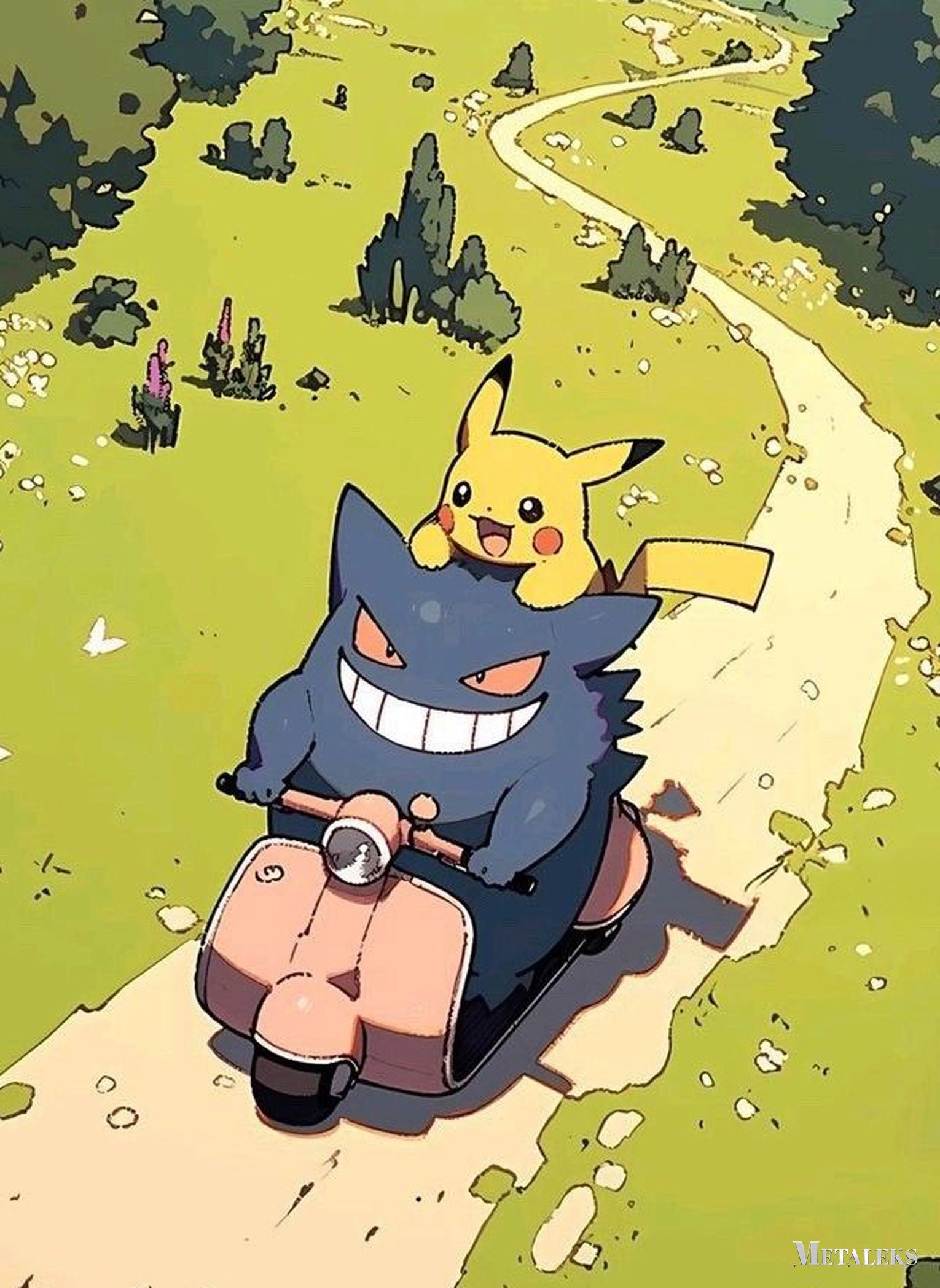 Pikachu Pokemon Gengar Pokemon  D0801-25