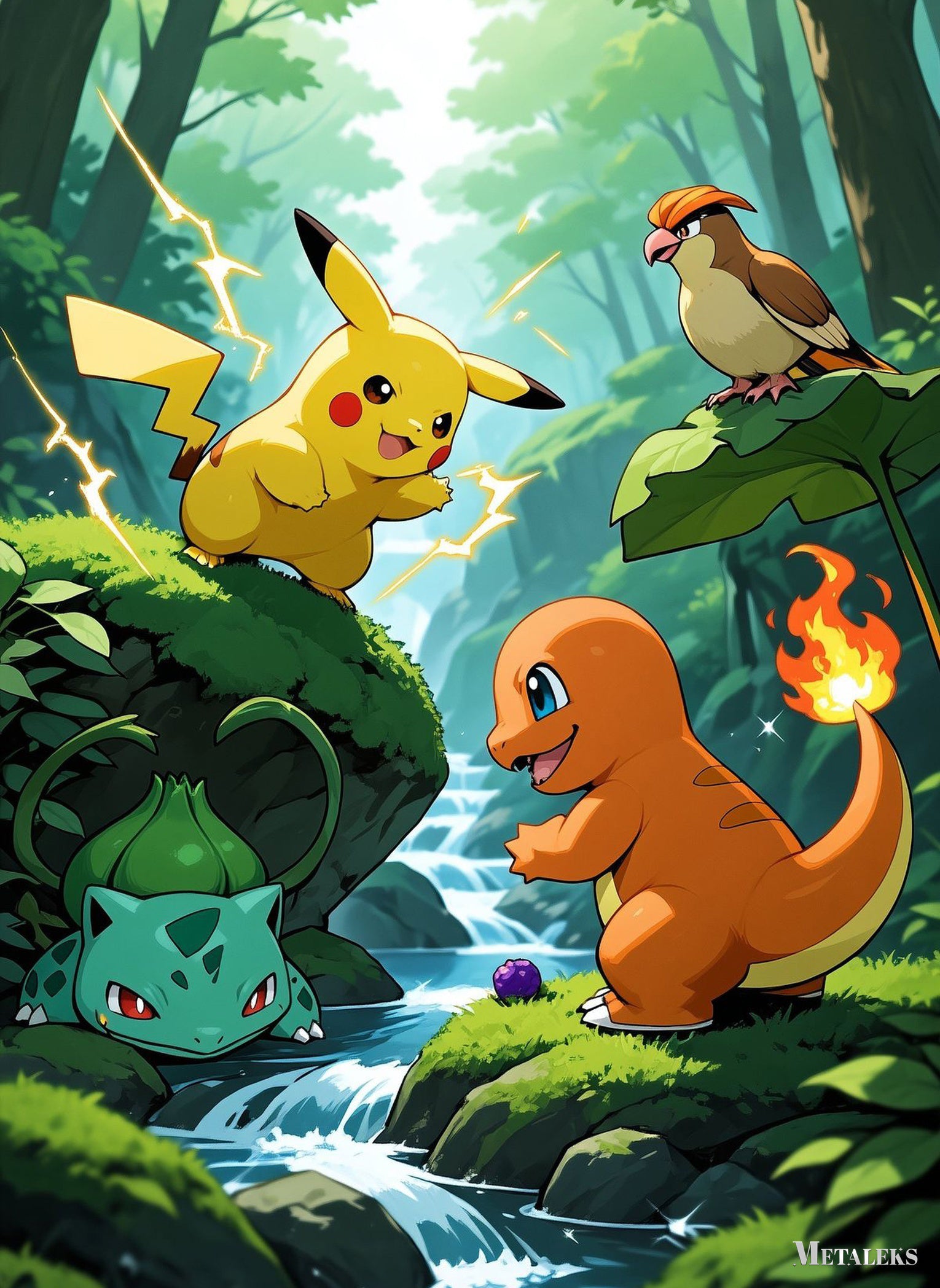 Pikachu Pokemon Pidgeotto Bulbasaur Charmander  D0801-25